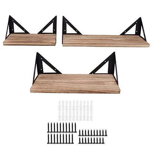 Dsacxixai Rangement Epices, 3 Ensembles en Bois Mural Support Porte Epices Cuisine Avec Triangulaires de Fer Pour la Cuisine von Dsacxixai