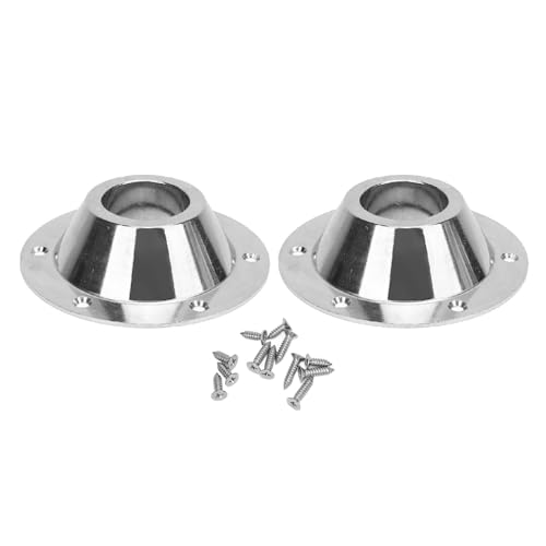 Dsacxixai Tischbasishalterung, Bodenhalterungsklasse Flushplatte, verchromtes Aluminium mit 6 Lochbasisplatte für Bein- und Basismontage von Dsacxixai