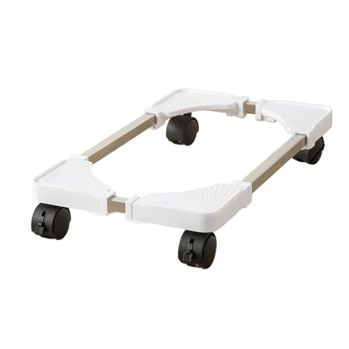 Einstellbarer Rolling Computer Tower -Ständer mit 4 Verriegelungsrädern Mobiler Ständer oder Möbel tragbarer Kühlschranktrocknerständer (Weiß) von Dsacxixai