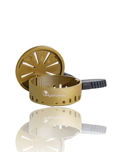 Dschinni The Crown Smokebox Screen Sieb Light Gold I Premium Shisha Zubehör I unkomplizierter Kohletransport & Temperatur-Regulierung I hitzebeständig I hitzeisolierender Silikongriff von Dschinni