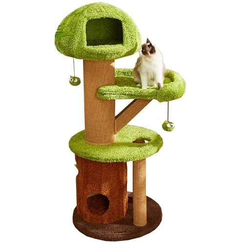 Dsejynxx Katzen Baum Katzenbaum Kratzbaum Kratzbäume Katzenmöbel mit Sisal-Seil Plüsch Liege höhlen Spielhaus Spielzeug für Katzen(Color:145cm,Size:) von Dsejynxx