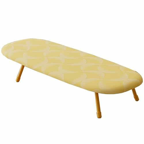 Dsejynxx kleines bügelbrett klappbares Tischbügelbrett inklusive Bügeleisenablage -Mini Bügeltisch - Bügelbrett für den Tisch mit Gummifüßen und hochwertigem Bezug(Color:a,Size:) von Dsejynxx