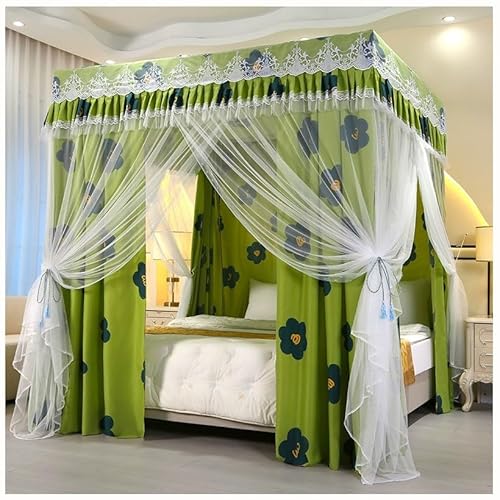 Dsejynxx moskitonetz doppelbett Baldachinvorhänge - Vorhänge, Moskitonetz, Schlafzimmer-Dekorationszubehör (Kingsize-1 x Betthimmel + Baldachinrahmen)(Color:f,Size:180 * 200cm) von Dsejynxx