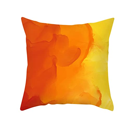 Dsnyu 4pcs Deko Kissenhülle, Abstraktes Muster Kissenhülle 40x40, Orange Gelb Kissenbezüge Polyester für Sofa Bett Deko von Dsnyu