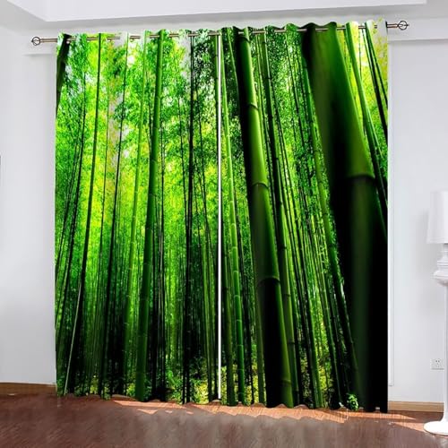 Dsnyu Curtains Green, Gardinen Fenster Polyester Bäume Landschaft Vorhang 2er Set B 86 x H 160 cm Dsnyu Curtains Green, Gardinen Fenster Polyester Bäume Landschaft Vorhang 2er Set B 86 x H 160 cm von Dsnyu