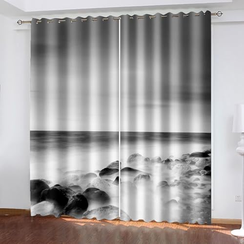 Dsnyu Curtains Living Room Modern, Küchenvorhang Grau Polyester Steine Gardine 2er Set B 234 x H 274 cm Dsnyu Curtains Living Room Modern, Küchenvorhang Grau Polyester Steine Gardine 2er Set B 234 x H 274 cm von Dsnyu