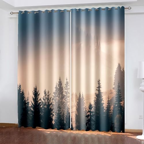 Dsnyu Gardinen Küchengardinen Modern, Curtains Bedroom Helles Khaki Dunkelgrün Polyester Baumlandschaft Vorhang 2er Set B 86 x H 229 cm Dsnyu Gardinen Küchengardinen Modern, Curtains Bedroom Helles Khaki Dunkelgrün Polyester Baumlandschaft Vorhang 2er Set B 86 x H 229 cm von Dsnyu