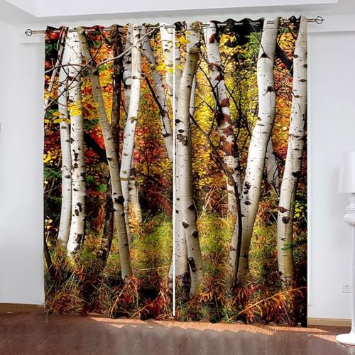 Dsnyu Gardinen Schlafzimmer, Gardine Vorhang Weiß Orange Polyester Bäume Landschaft Dekoration 2er Set B 102 x H 214 cm Dsnyu Gardinen Schlafzimmer, Gardine Vorhang Weiß Orange Polyester Bäume Landschaft Dekoration 2er Set B 102 x H 214 cm von Dsnyu