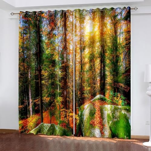 Dsnyu Gardinen Wohnzimmer Modern, Vorhänge Zum Einhängen Grün Gelb Polyester Bäume und Sonnenschein Landschaft Vorhänge 2er Set B 137 x H 244 cm Dsnyu Gardinen Wohnzimmer Modern, Vorhänge Zum Einhängen Grün Gelb Polyester Bäume und Sonnenschein Landschaft Vorhänge 2er Set B 137 x H 244 cm von Dsnyu