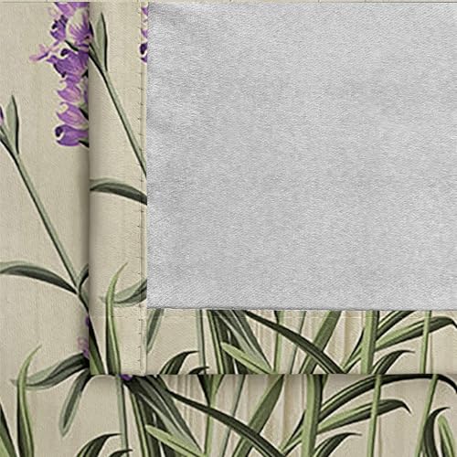 Dsnyu Küchenvorhang Vintage, Gardinen Landhausstil Beige Lila Polyester Lavendelmuster Dekoration 2er Set B 86 x H 229 cm Dsnyu Küchenvorhang Vintage, Gardinen Landhausstil Beige Lila Polyester Lavendelmuster Dekoration 2er Set B 86 x H 229 cm von Dsnyu