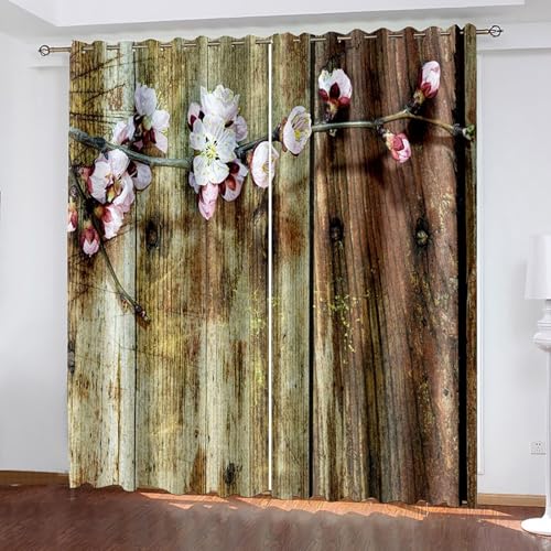 Dsnyu Moderne Gardinen Küchenfenster, Gardinen Deko Braun Rosa Polyester Holzbrett und Blumenmuster Dekoration 2er Set B 107 x H 138 cm Dsnyu Moderne Gardinen Küchenfenster, Gardinen Deko Braun Rosa Polyester Holzbrett und Blumenmuster Dekoration 2er Set B 107 x H 138 cm von Dsnyu