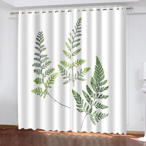 Dsnyu Verdunklungsvorhänge Vintage, Gardinen Wohnzimmer Vintage Grün Polyester Zweig und Blattmuster Dekoration 2er Set B 214 x H 183 cm Dsnyu Verdunklungsvorhänge Vintage, Gardinen Wohnzimmer Vintage Grün Polyester Zweig und Blattmuster Dekoration 2er Set B 214 x H 183 cm von Dsnyu