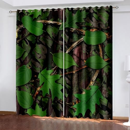 Dsnyu Vorhänge 2er Set, Curtains Decoration Grün Polyester Blattmuster Gardine 2 Stück B 132 x H 244 cm Dsnyu Vorhänge 2er Set, Curtains Decoration Grün Polyester Blattmuster Gardine 2 Stück B 132 x H 244 cm von Dsnyu