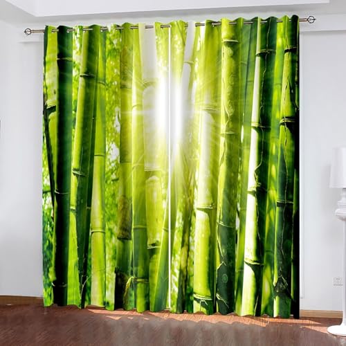 Dsnyu Vorhänge Grün, Küchenvorhang Fenster Polyester Bäume und Sonnenscheinlandschaft Gardine 2er Set B 102 x H 214 cm Dsnyu Vorhänge Grün, Küchenvorhang Fenster Polyester Bäume und Sonnenscheinlandschaft Gardine 2er Set B 102 x H 214 cm von Dsnyu