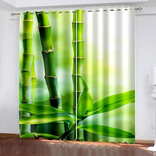 Dsnyu Vorhänge Wohnzimmer Grün, Curtains Elegant Polyester Baum und Blattmuster Gardine 2er Set B 107 x H 244 cm Dsnyu Vorhänge Wohnzimmer Grün, Curtains Elegant Polyester Baum und Blattmuster Gardine 2er Set B 107 x H 244 cm von Dsnyu