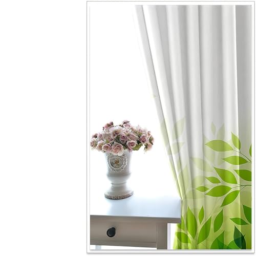 Dsnyu Vorhang Grün, Gardine Küche Polyester Zweig und Blattmuster Dekoration 2er Set B 214 x H 214 cm Dsnyu Vorhang Grün, Gardine Küche Polyester Zweig und Blattmuster Dekoration 2er Set B 214 x H 214 cm von Dsnyu