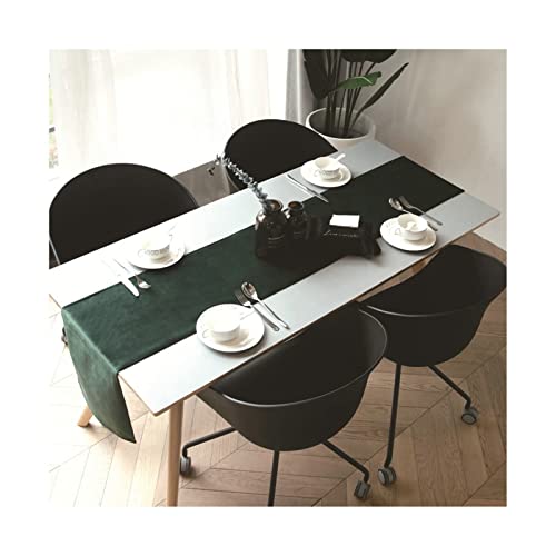 Tischläufer Samt 32x240 cm Dunkelgrün Tischläufer Einfaches Schlichtes Design Rechteckig Tischläufer für Picknick Party Küche Hochzeit von Dsnyu