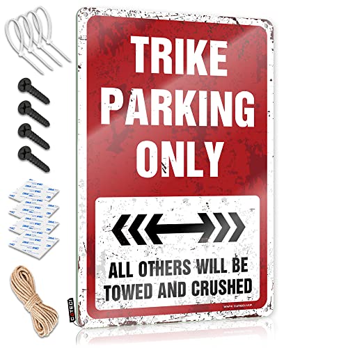 Bar Open Metallschild Trike Parking Only Blechschild Home Sweet Home Schild Dekor (Größe: 20 x 30 cm) von Dsoluuing