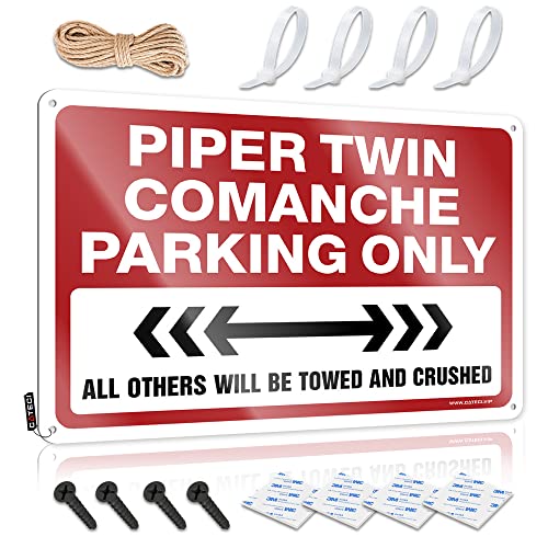 Bar Stuff for Man Cave Piper Twin Comanche Parking Only Blechschild Schilder für Zimmer Veranda Dekor (Größe: 20 x 30 cm) von Dsoluuing