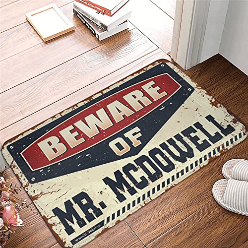 Beware of Mr. Mcdowell Fußmatte für den Herbst im Freien, für die Veranda, Badezimmer-Dekoration (Größe: 50 x 80 cm) von Dsoluuing