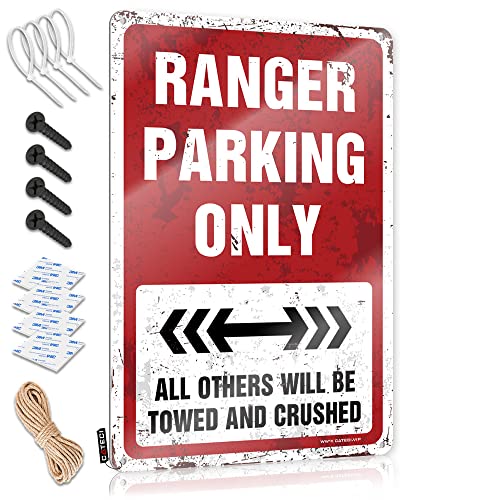 Blechschilder für Garage Ranger Parking Only Blechschild Kaffee Schilder für Kaffee Bar Fun Stuff (Größe: 30 x 40 cm) von Dsoluuing