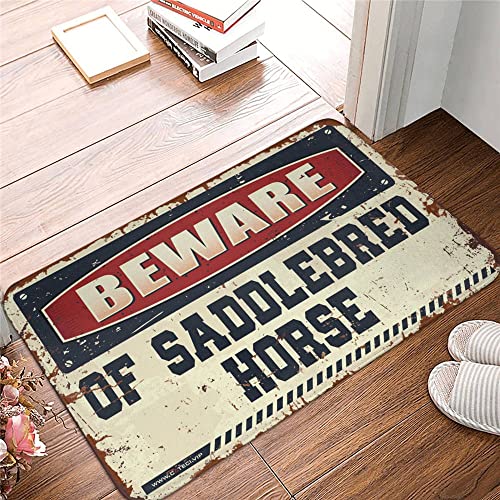 Dekor für Männerhöhle Vorsicht vor Sattelbrass-Pferdedecke, Campingmatte, Outdoor-Herbst-Veranda-Dekor (Größe: 40 x 60 cm) von Dsoluuing