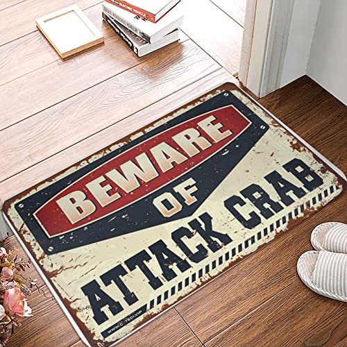 Dsoluuing Bar-Dekoration für Zuhause, Vorsicht vor Angriffen, Krabben-Fußmatte, Herbst-Bodenmatte, Outdoor-Schlafzimmer, Sachen (Größe: 50 x 80 cm) von Dsoluuing