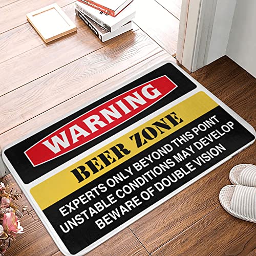 Dsoluuing Fußmatte für den Außenbereich, Herbstwarnung, Bierzone, lustige Schlafzimmer-Dekoration, Outdoor-Bodenmatte (Größe: 50 x 80 cm) von Dsoluuing