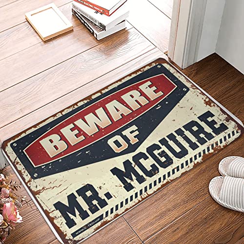 Dsoluuing Fußmatte für den Außenbereich, Vorsicht vor Mr. McGuire, Fußmatte, Eingangsmatte, für den Innen- und Außenbereich (Größe: 65 x 90 cm) von Dsoluuing