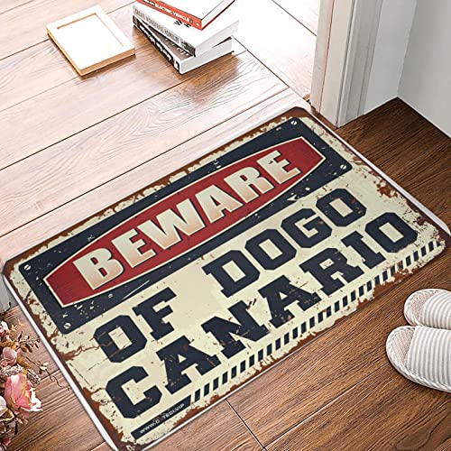 Dsoluuing Fußmatte mit Aufschrift "Beware of Dogo Canario", lustiger Bauernhof-Küchenteppich (Größe: 50 x 80 cm) von Dsoluuing