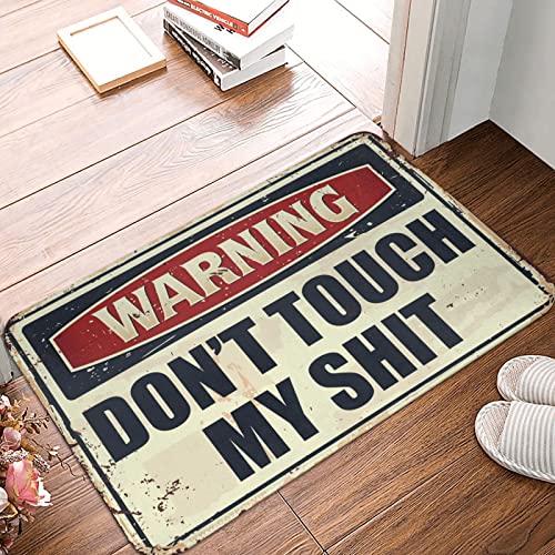 Dsoluuing Fußmatten für den Innenbereich, Eingangsbereich, Zuhause, Warnung "Don't Touch My Teppich", Außendekoration für Veranda, einfarbige Outdoor-Matte (Größe: 40 x 60 cm) von Dsoluuing