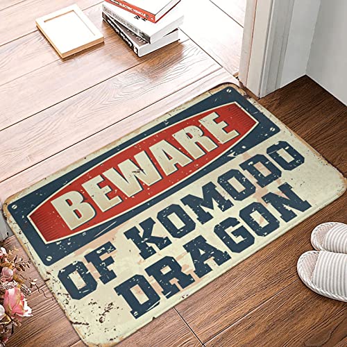 Dsoluuing Herbstmatten für Haustür, Vorsicht vor Komodo-Drachen-Teppich, Herbst-Fußmatten, Outdoor-Retro-Teppiche (Größe: 50 x 80 cm) von Dsoluuing