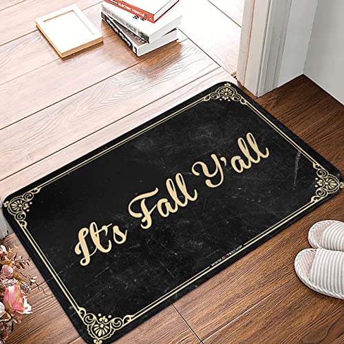 Dsoluuing Kleine Fußmatte mit Aufschrift "It's Fall Y'all", 1 große Badematte, personalisierbare Fußmatten für den Außenbereich (Größe: 50 x 80 cm) von Dsoluuing