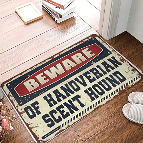 Dsoluuing Küchenteppich mit Aufschrift "Beware of Hannoveranian Scent Hound", rutschfeste Matte (Größe: 50 x 80 cm) von Dsoluuing