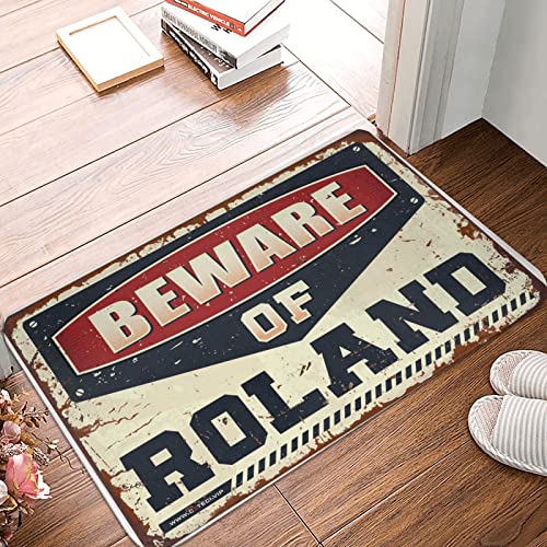 Dsoluuing Küchenteppich mit Aufschrift "Beware of Roland", Herbstteppiche, Outdoor-Pads und -matte (Größe: 40 x 60 cm) von Dsoluuing