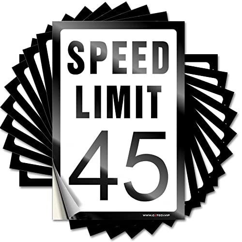 Dsoluuing Lustige Auto-Aufkleber, Geschwindigkeitsbegrenzung, 45 km/h, 10 Stück, Mechaniker-Aufkleber, Autoaufkleber (Größe: 8 x 12 cm) von Dsoluuing