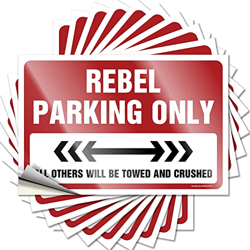 Dsoluuing Prank Stickers Rebel Parking Only Lustiger Aufkleber 10 Stück Autoaufkleber Aufkleber für Auto (Größe: 6 x 9 cm) von Dsoluuing
