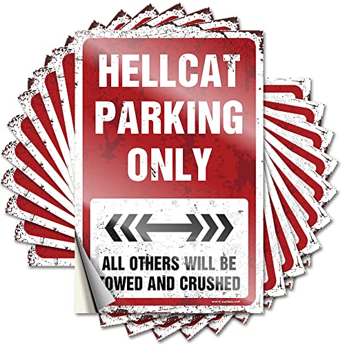 Dsoluuing Werkzeugkasten-Aufkleber Hellcat Parking Only Lustiger Aufkleber 10 Stück Autoaufkleber für Männer Streich Aufkleber (Größe: 12 x 18 cm) von Dsoluuing
