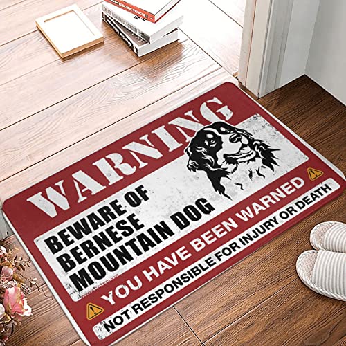 Dsoluuing Willkommensmatte Klassenzimmer Vorsicht vor Berner Sennenhund Fußmatte Herbst Outdoor Fußmatte Garage Dekor für Männer (Größe: 40 x 60 cm) von Dsoluuing