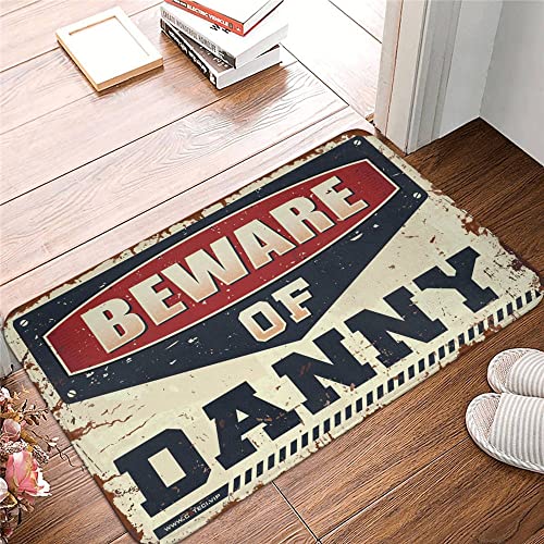 Farmhouse Badezimmermatten, Vorsicht vor Danny, Willkommensschild für Haustür, indische Raumdekoration (Größe: 50 x 80 cm) von Dsoluuing
