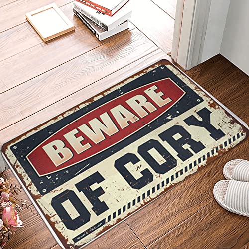 Fußmatte "Beware of Cory", saugfähig, für den Innenbereich, lustige Heimdekoration (Größe: 40 x 60 cm) von Dsoluuing