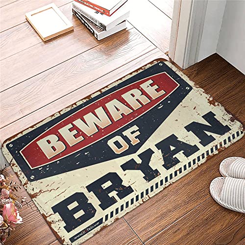 Fußmatte "Fall Beware of Bryan", rutschfeste Matte für Haustür (Größe: 50 x 80 cm) von Dsoluuing