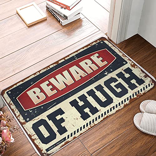 Fußmatte "Fall Beware of Hugh", rutschfeste Matte für Haustür (Größe: 50 x 80 cm) von Dsoluuing