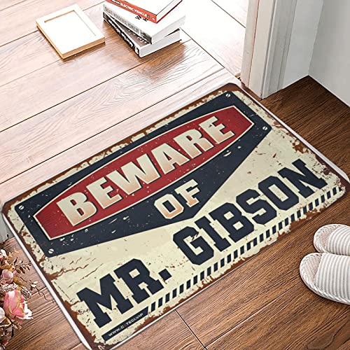 Fußmatte "Fall Beware of Mr. Gibson", rutschfeste Matte für Haustür (Größe: 50 x 80 cm) von Dsoluuing