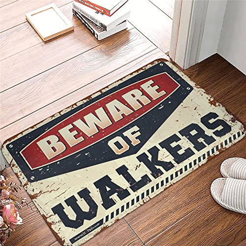 Fußmatte "Fall Beware of Walkers", rutschfeste Matte für Haustür (Größe: 50 x 80 cm) von Dsoluuing