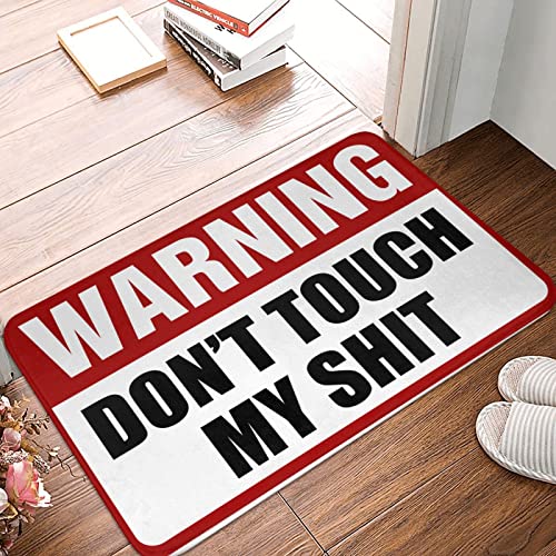 Fußmatte "Fallwarnung" Don't Touch My Rug Anti-Rutsch-Matte für Haustür (Größe: 40 x 60 cm) von Dsoluuing