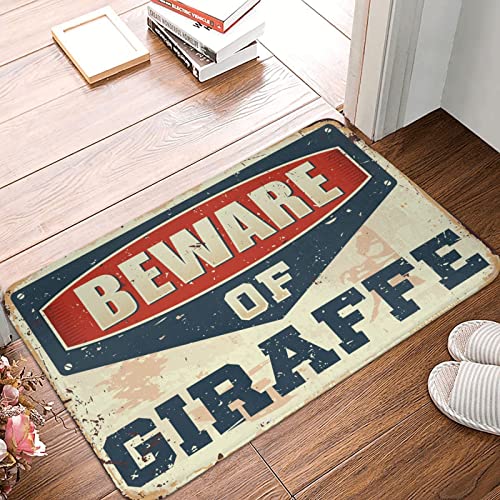 Fußmatte Vorsicht vor Giraffe Teppich Camper Dekor Raumzubehör für Herren (Größe: 50 x 80 cm) von Dsoluuing