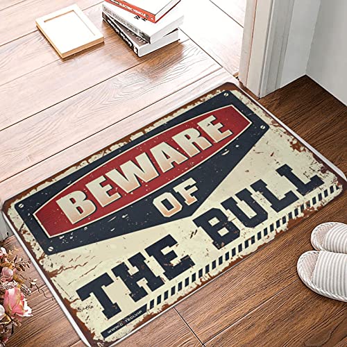 Fußmatte für den Außenbereich, Bar-Dekoration, Vorsicht vor dem Stier, für den Innenbereich, 65 x 90 cm Fußmatte für den Außenbereich, Bar-Dekoration, Vorsicht vor dem Stier, für den Innenbereich, 65 x 90 cm von Dsoluuing