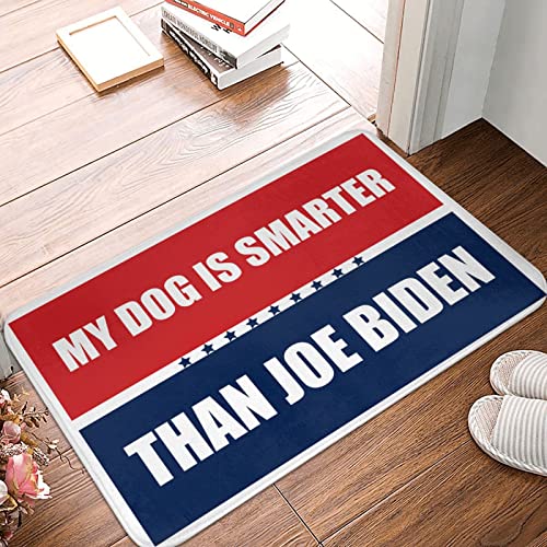 Fußmatte für den Außenbereich, Motiv: My Dog is Smarter Than Biden, Fußmatte, Türdekoration (Größe: 65 x 90 cm) von Dsoluuing