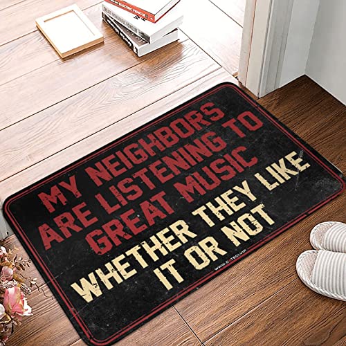 Fußmatte für den Außenbereich, groß, "My Neighbors are Listening to Great Music Rug Bar Dekor für Home Bier Dekorationen für Männerhöhle (Größe: 40 x 60 cm) von Dsoluuing